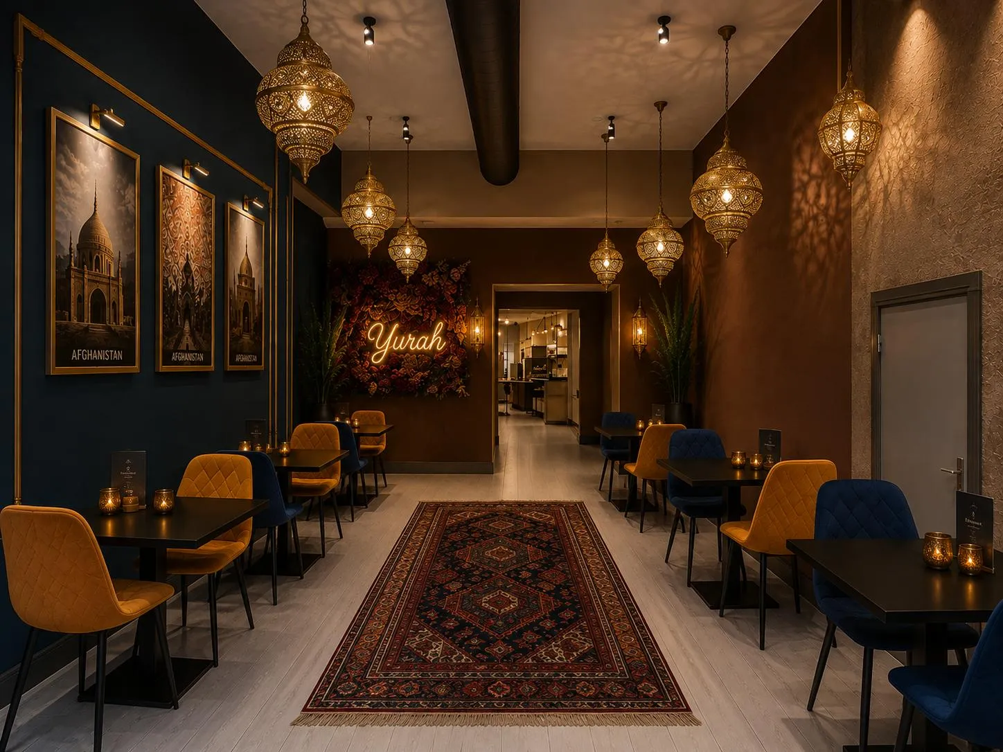 Sfeervol Yurah-restaurantinterieur